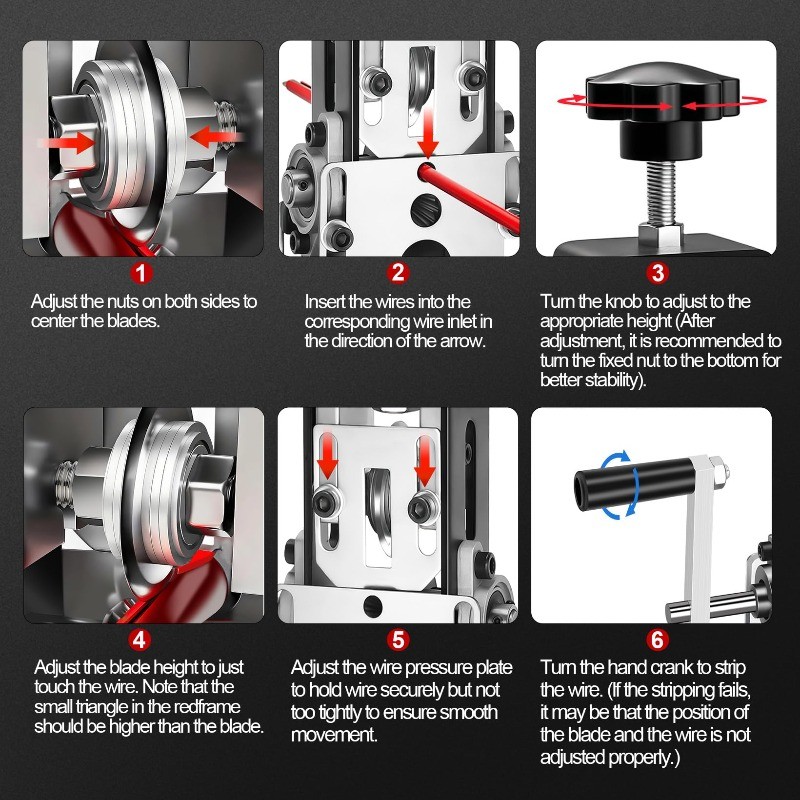 Manual Wire Stripper 0.06"-1": Drill Powered Cable Stripping Tool for Copper