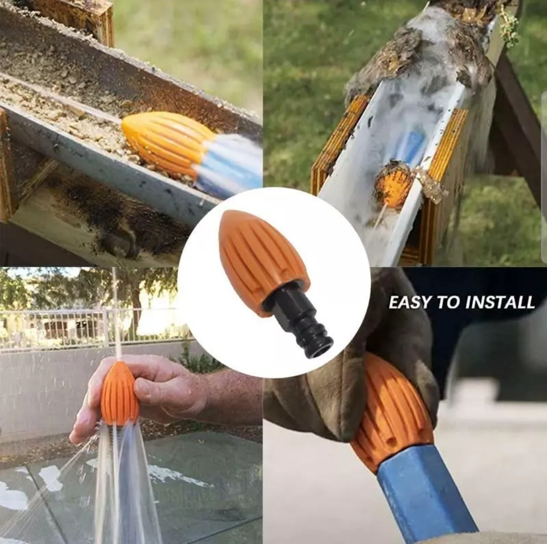 Water Rocket Gutter / Drain / Downspout Flushers, Hose Compatible