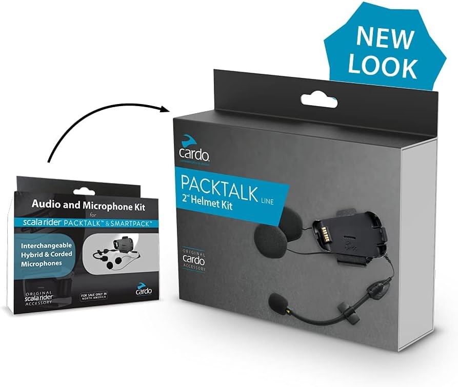 Cardo Packtalk Audio & Microphone Kit (Single Pack) - Will Not Fit Black