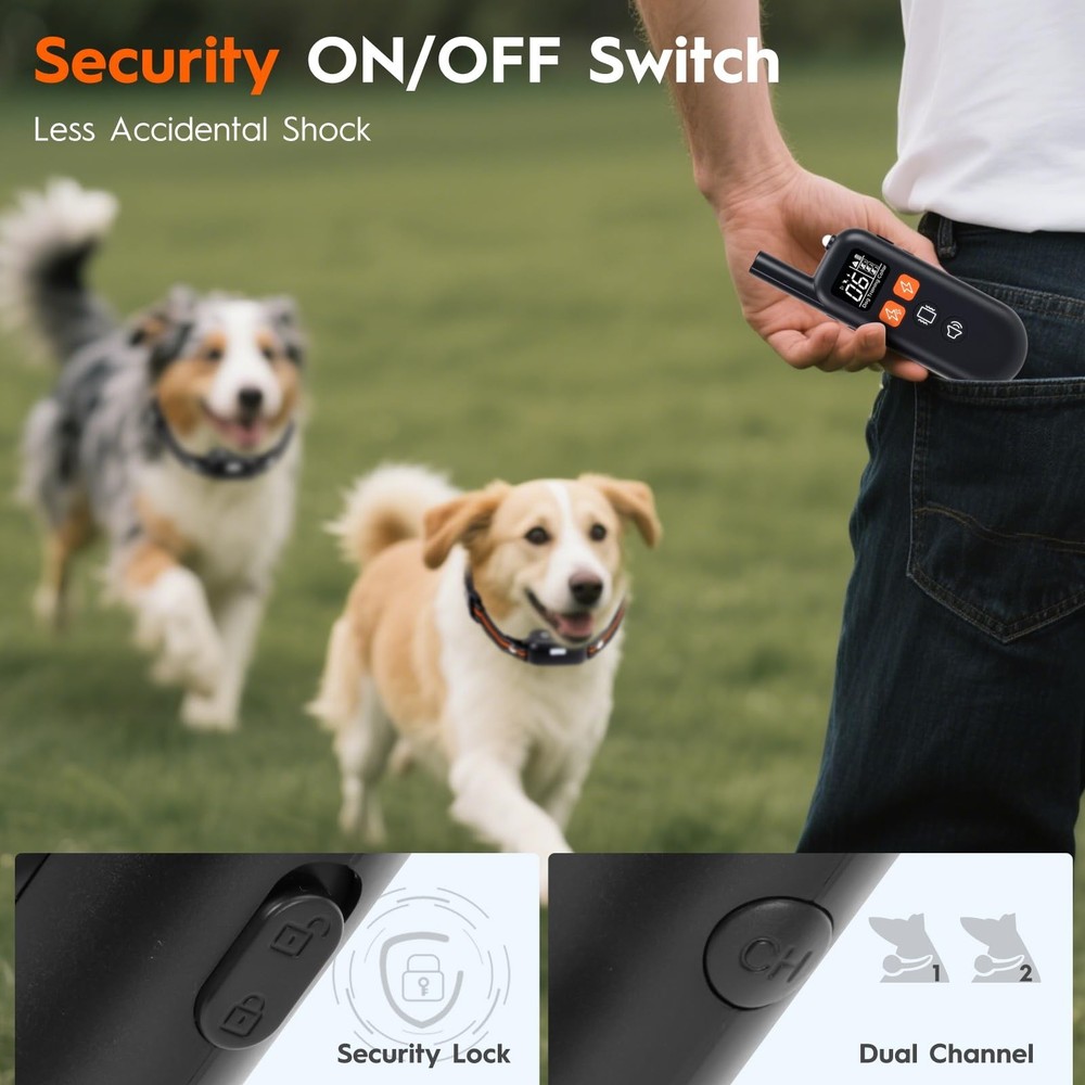Shock Collar for Dogs 3 Dog Shock Collar with Remote Control with 4 Training ...