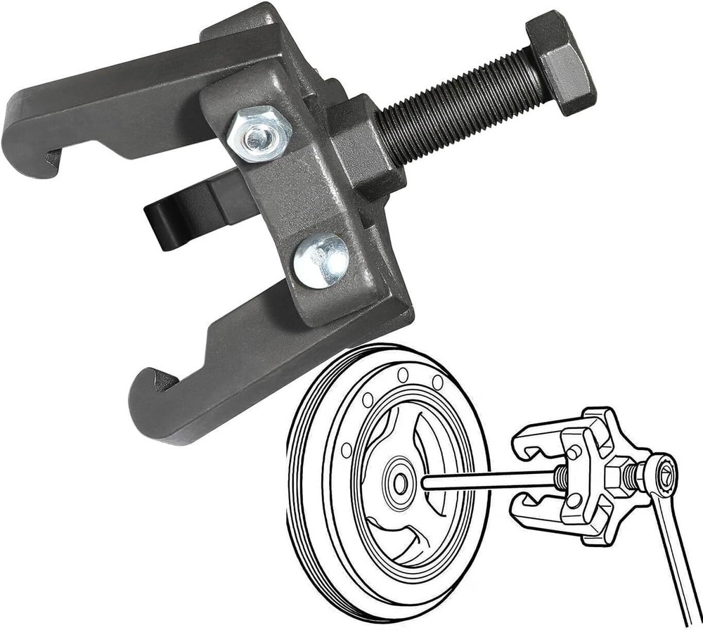 Harmonic Balancer Puller Kit, Adjustable 3-Jaw Puller for Removing Harmonic Damp