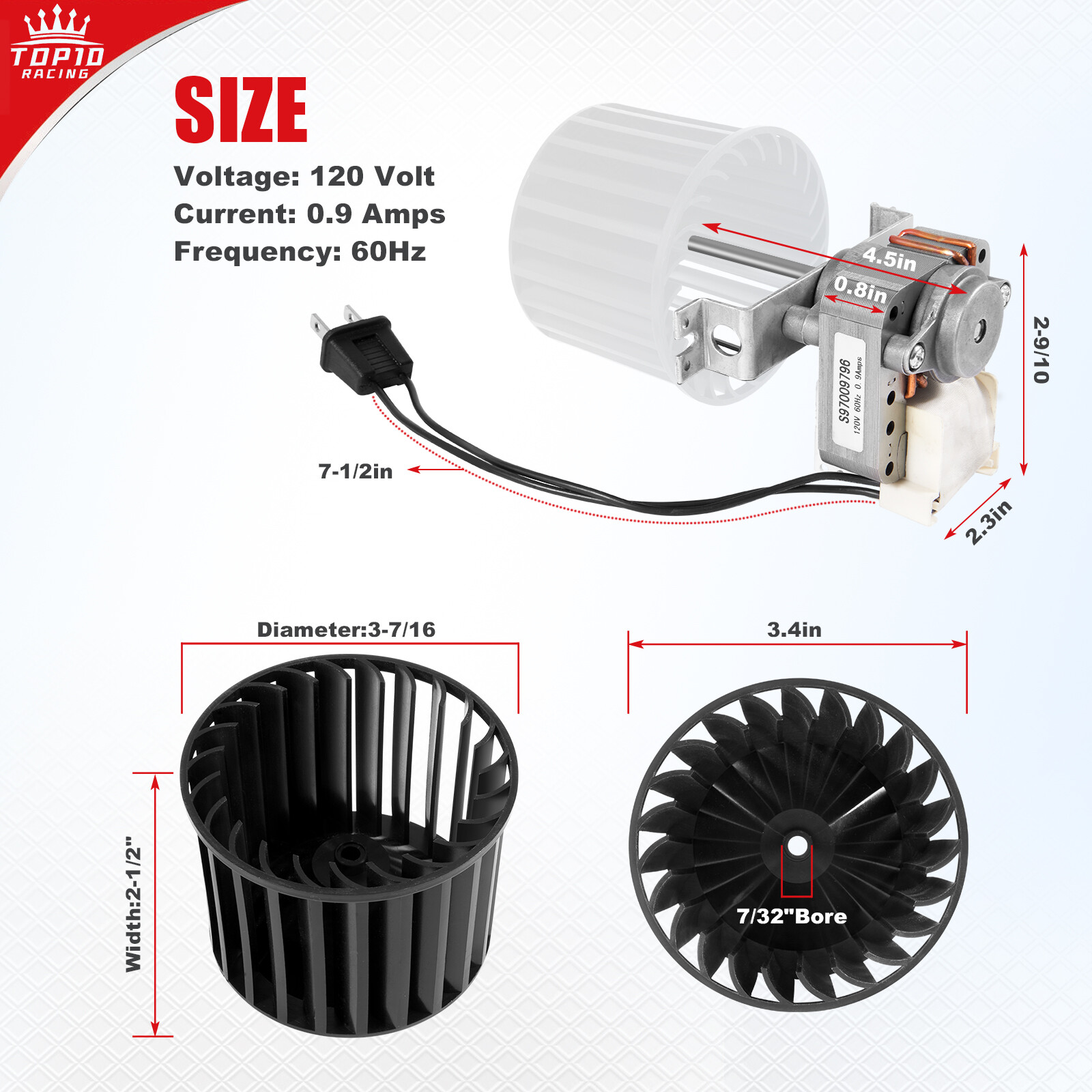 NEW Bathroom Fan Motor Blower Assembly For Broan Nutone Bulb Ceiling S97009796