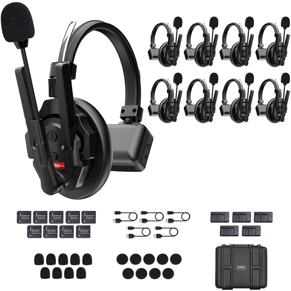 SYNCO XTalk XPro9 Wireless Intercom Headset System with Antenna Enhanced...