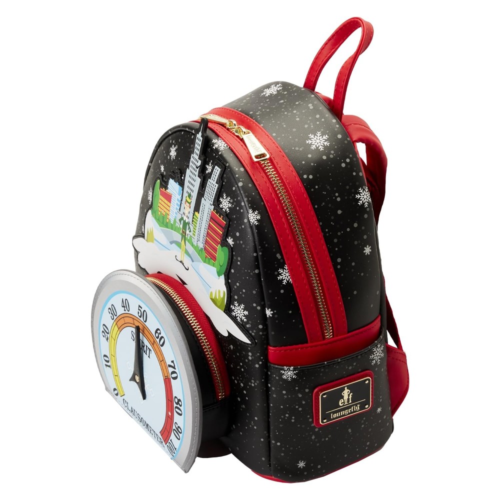 Loungefly ELF CLAUSOMETER Light UP MINI Backpack Standard, Multicolored