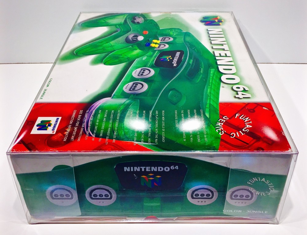 1 Console Box Protector N64 FUNTASTIC SIZES ONLY! Please Read! Nintendo 64 Clear