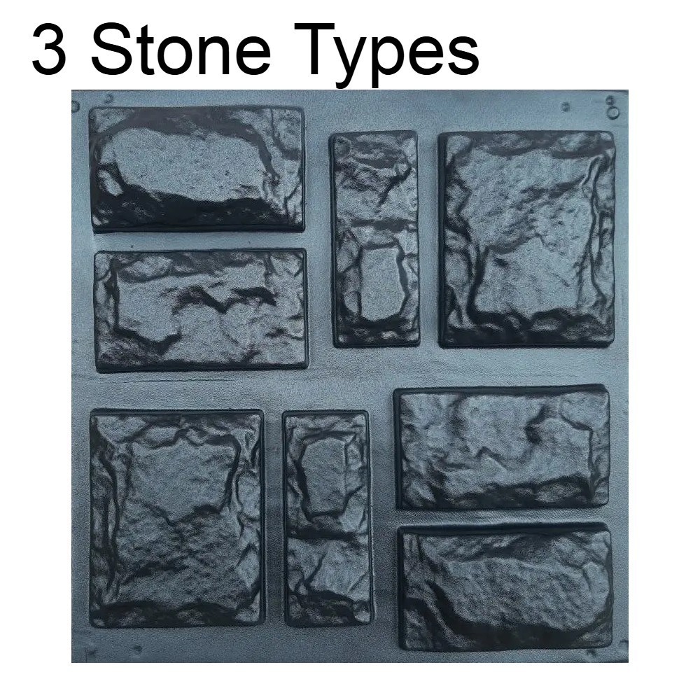 Plastic Form for facade panels 3 different Stone Types Interior and Exterior