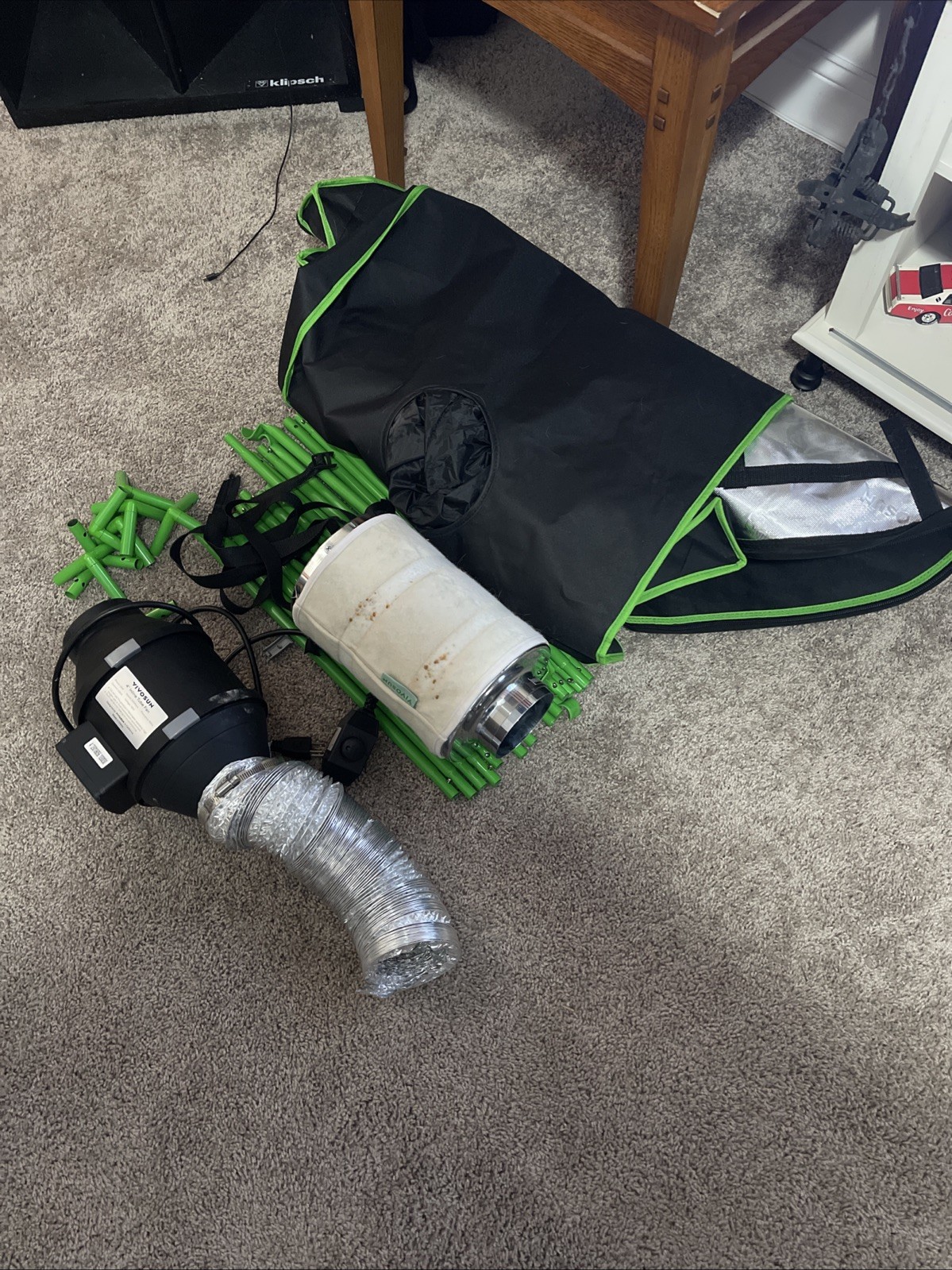 VIVOSUN VS1000 Led Light+24'' X24"x48" Grow Tent W/4"  Fan Complete Growing Kit