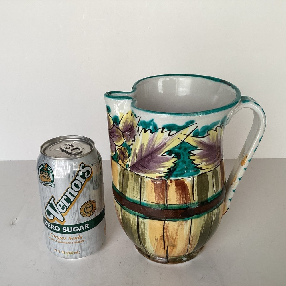 Bitossi Pottery Signed & Numbered Multi-Color Italian Pitcher