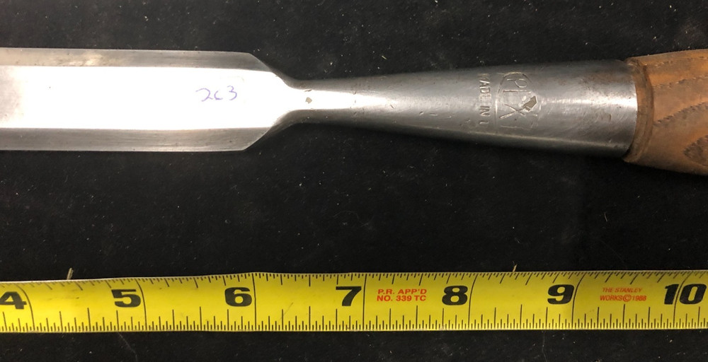 PEXTO 1" Bevel Edge Socket Chisel Hardwood Handle STAINLESS Striking Ring