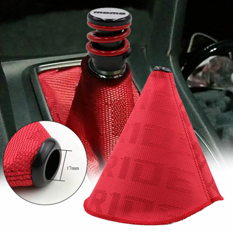 Universal BRIDE Red Hyper Fabric Shift Knob Shifter Boot Cover MT/AT