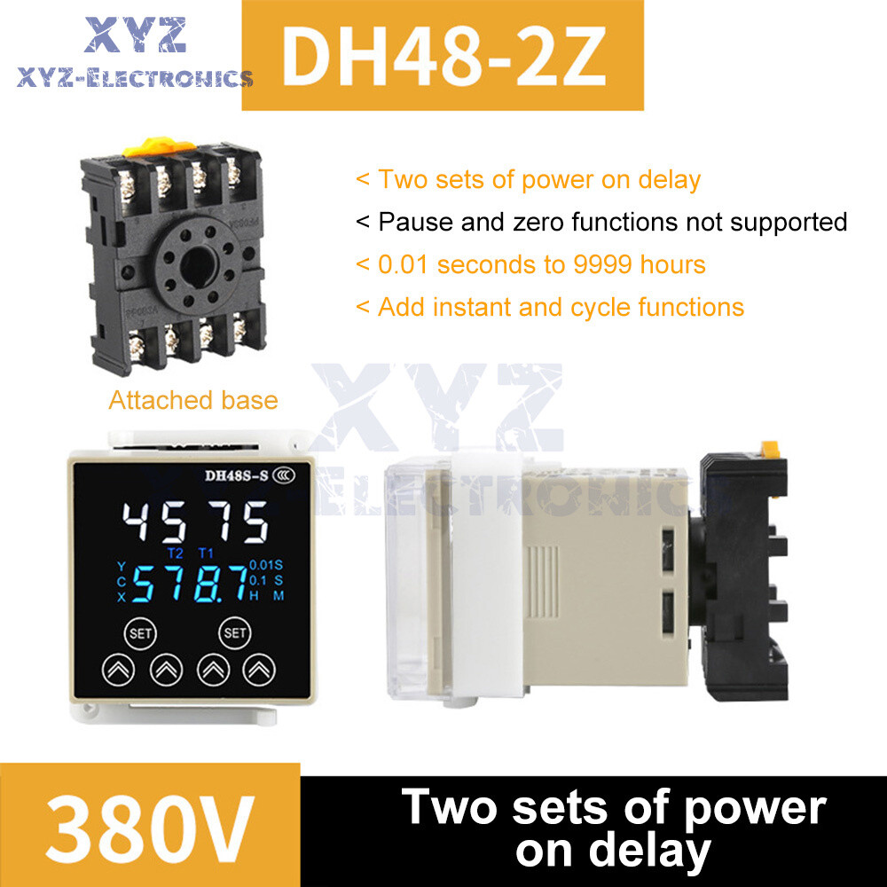 DH48S Smart Digital Delay Time Relay Precision Programmable Cycle W/ Socket Base