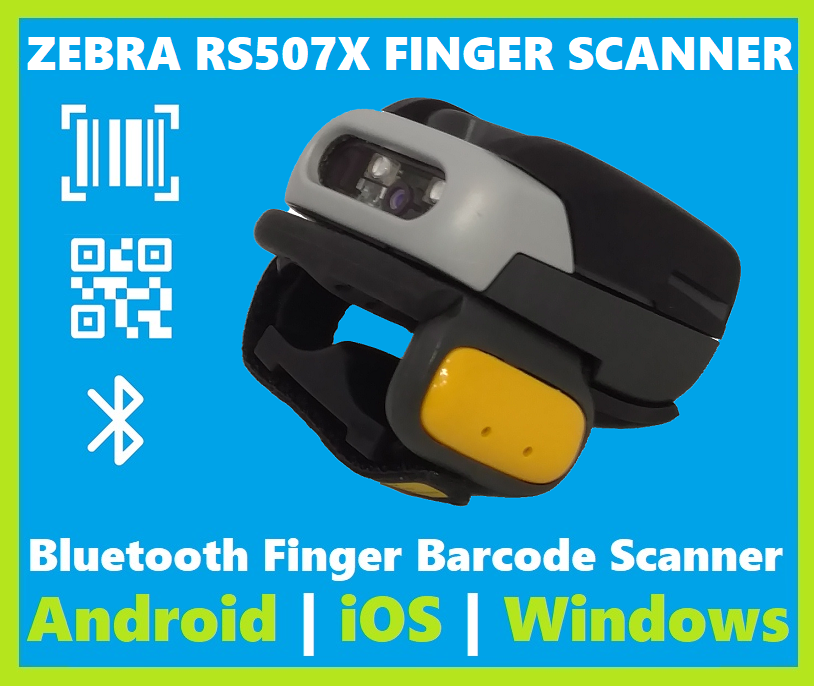 Zebra RS507X Rugged Wireless Bluetooth Finger Barcode Scanner 2D/1D/QR Code!🔥⭐