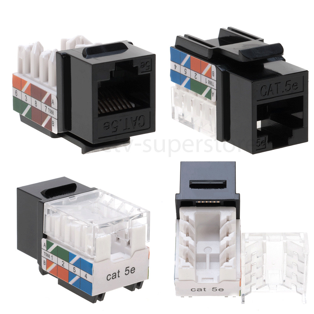 Cat5e Keystone Jack Network Ethernet RJ45 Tool Punch down Set kit lot