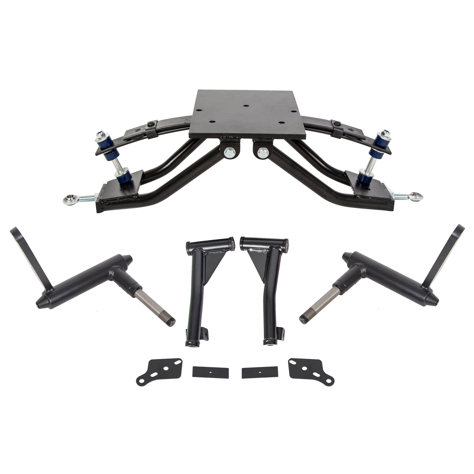 6" A-Arm Lift Kit & Rear Leaf Springs Black For 1982-2003 Club Car DS Golf Cart