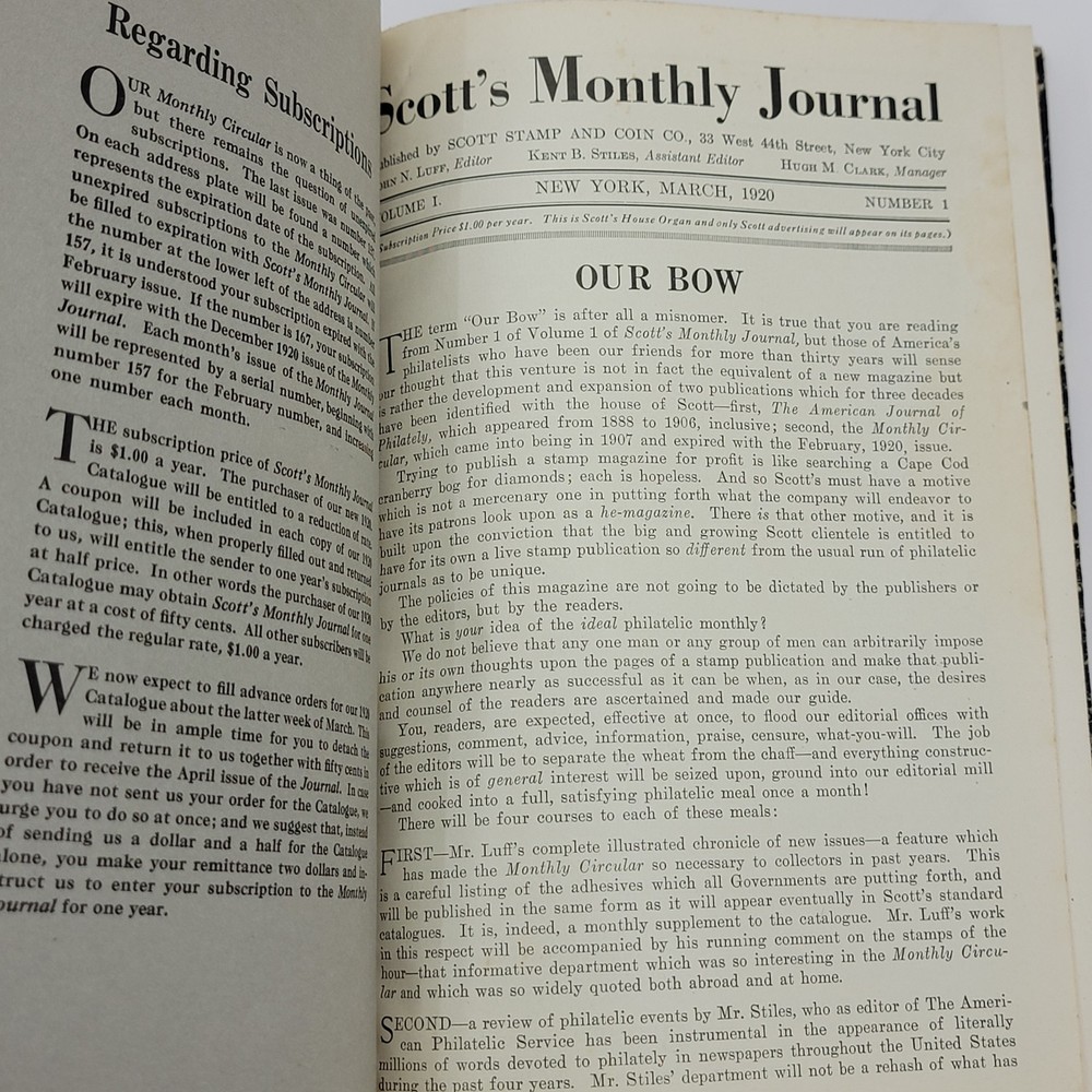 Scott's Monthly Journal Stamps Coins 1920 - 1921 Hardcover book