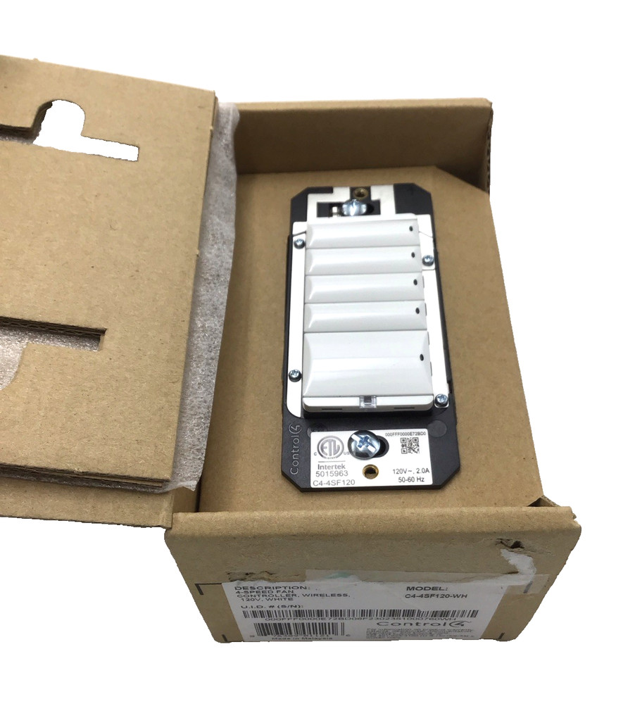 Control4 C4-4SF120-WH 4-Speed Wireless, 120V Fan Controller (White)