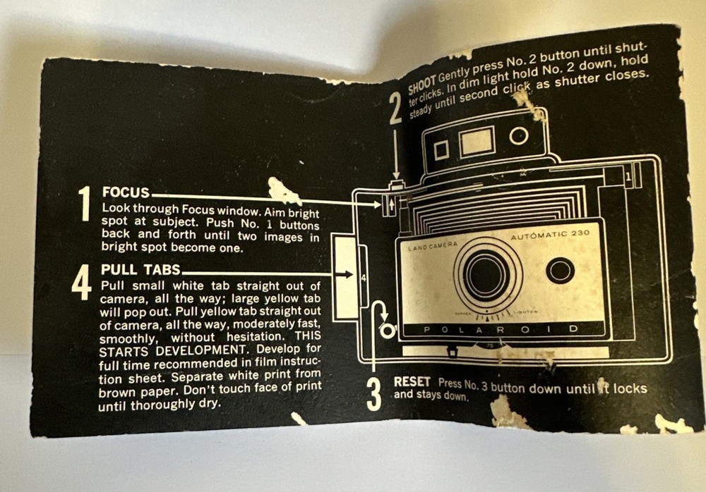 Vtg Polaroid Automatic 230 Land Camera with Attachments Flash Case Not-tested