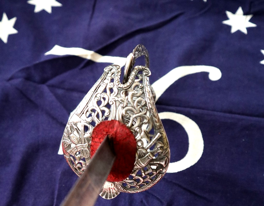 FRENCH INDIAN WAR REVOLUTIONARY WAR SILVER HILT SMALL SWORD HALLMARKED 1762