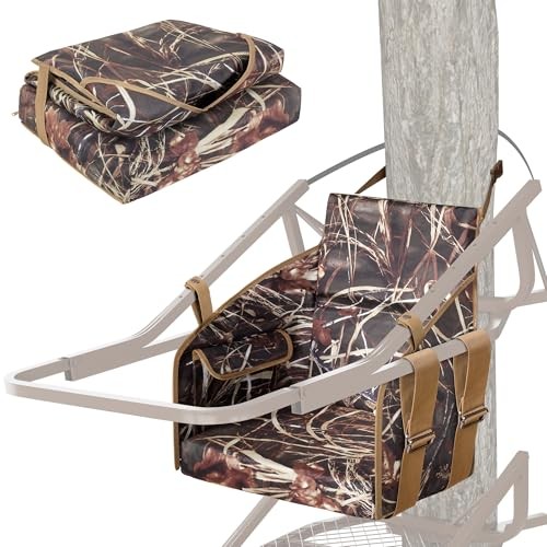 Tree Stand Seat Replacement with Side Pockets, Detachable Tree Stand Surround