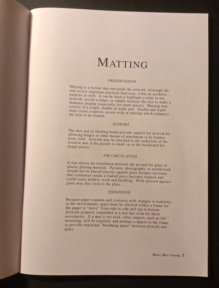 The Complete Guide to basic Mat Cutting Vivian C. Kistler