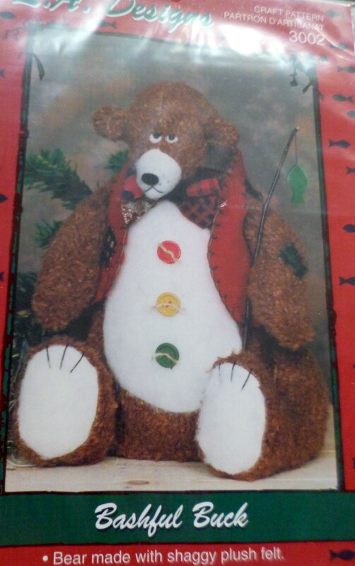 *GREAT VTG 12.5" BEAR SOFT DOLL SEWING PATTERN UNCUT