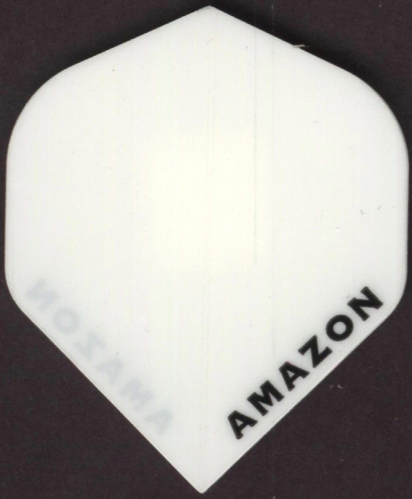 WHITE AMAZON Dart Flights: 3 per set