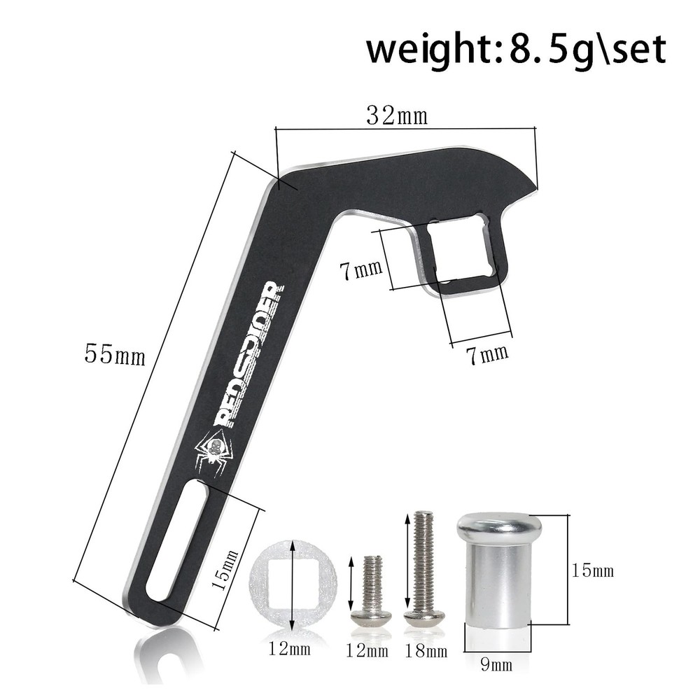 Aluminum Transmitter Steering Wheel Trigger One-Handed Control Adapter Red