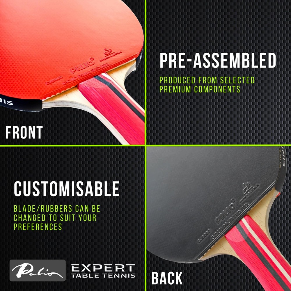 Palio Master 3.0 Table Tennis Racket & Case | ITTF-Approved Intermediate Ping...