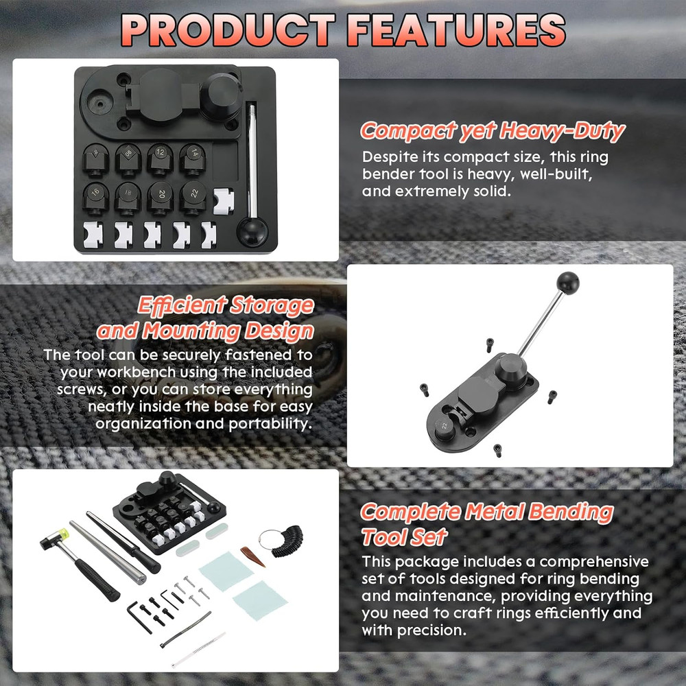 Ring Bender Tool Kit for Jewelry Making – Multi-Functional Ring/Earring Bender,