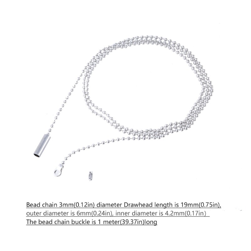 2 Pack/set Switches Chain Extender Pull Chain String Extension 1 Meter Length