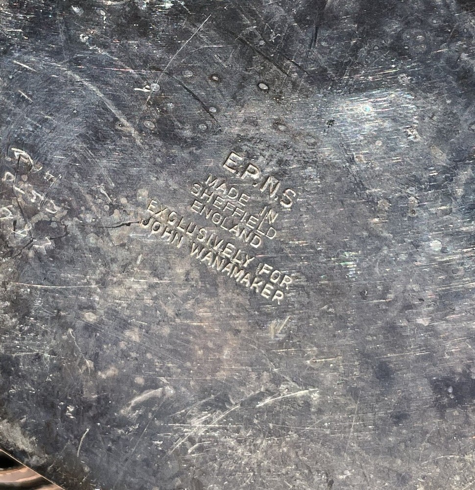 Antique Sheffield Coffee Pot John Wanamaker Silverplated Victorian / Edwardian