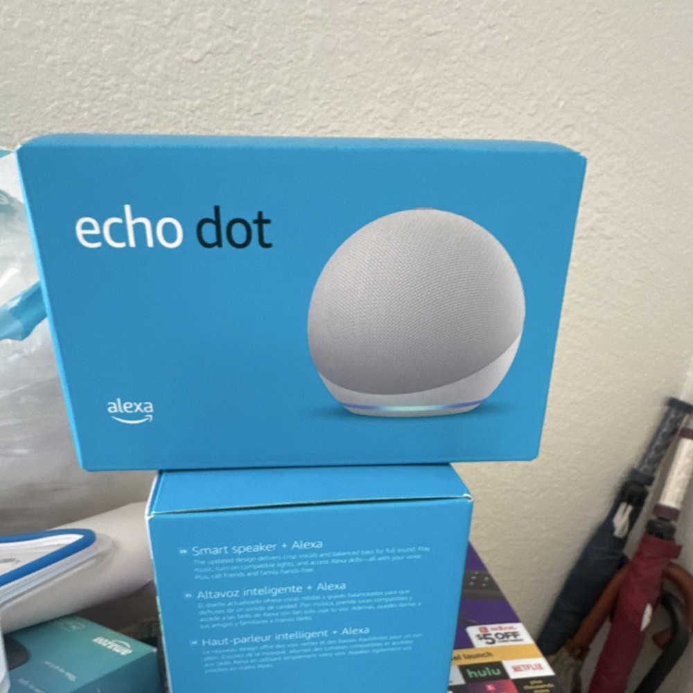 Amazon Echo Dot (4th Generation) White Sphere Smart Speaker Alexa Wi-Fi Bluetoo…
