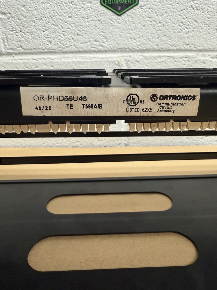 Ortronics OR-PHD66U48, 48 Port Patch Panel, Six 16-Port Modules