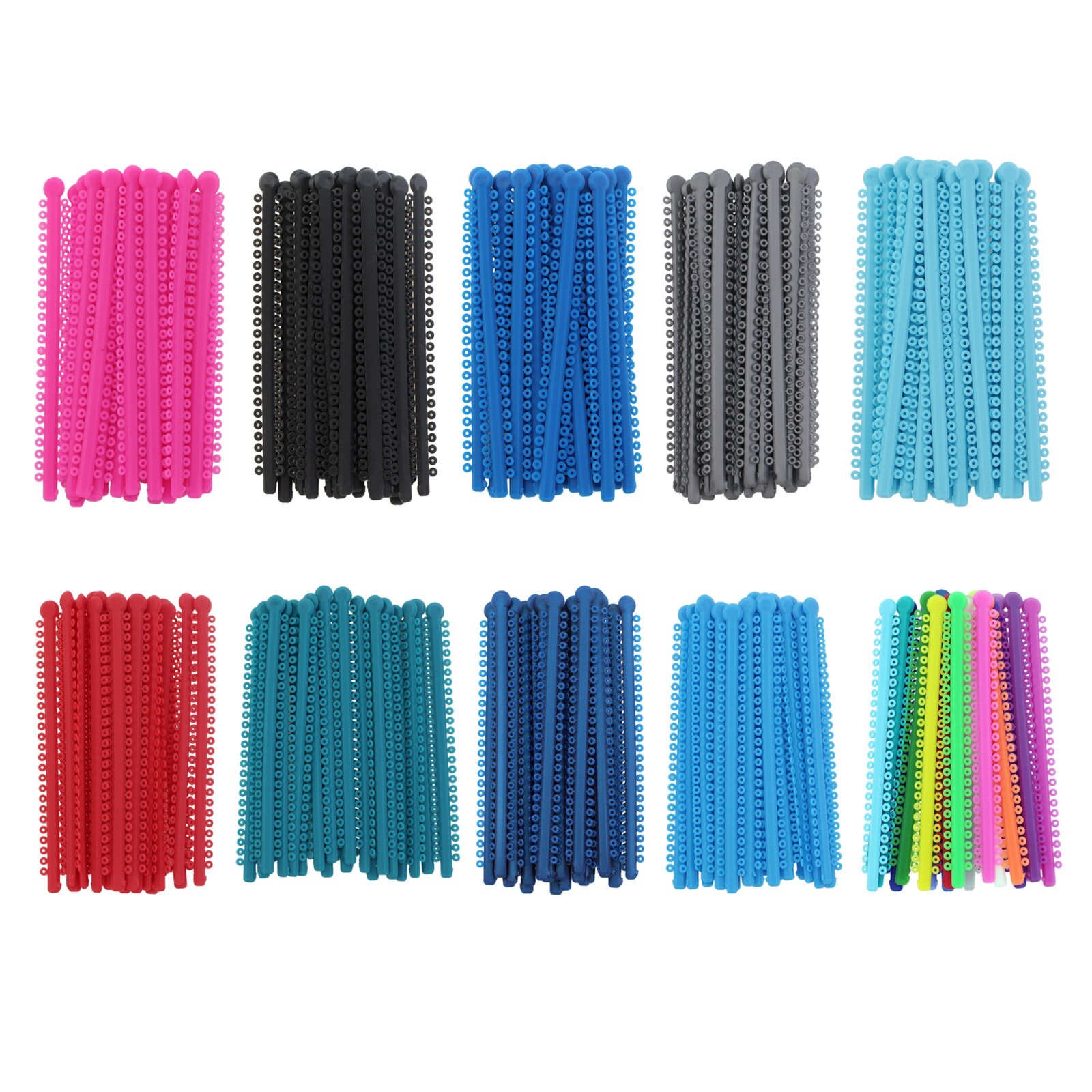 1000pcs Dental Orthodontic Elastics Ligature Ties Braces Elastic Rubber Bands