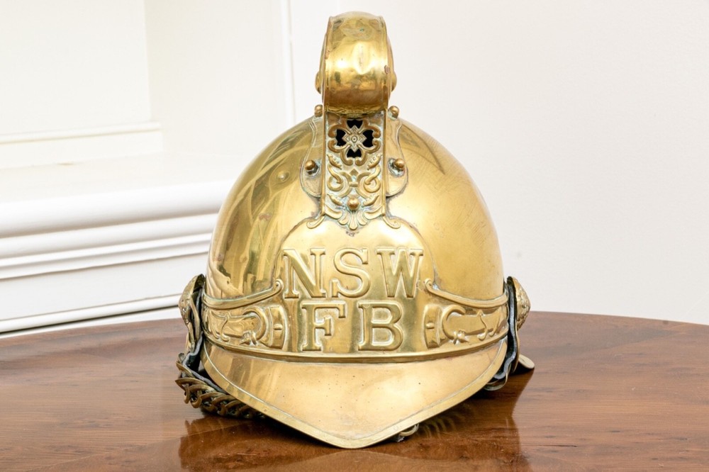 Antique Brass Edwardian Fireman’s Helmet