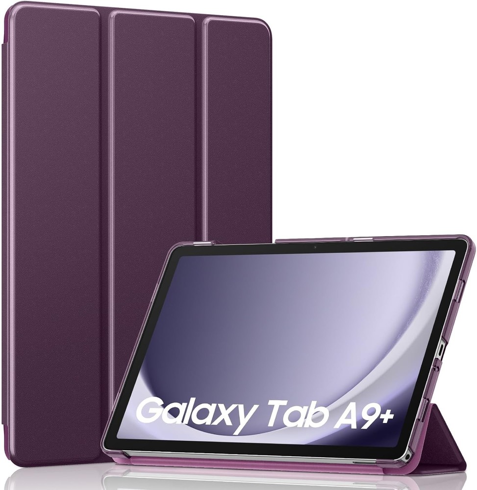 Translucent Back Shell Case for 2023 Galaxy Tab A9 Plus 11 Inch, Slim Stand