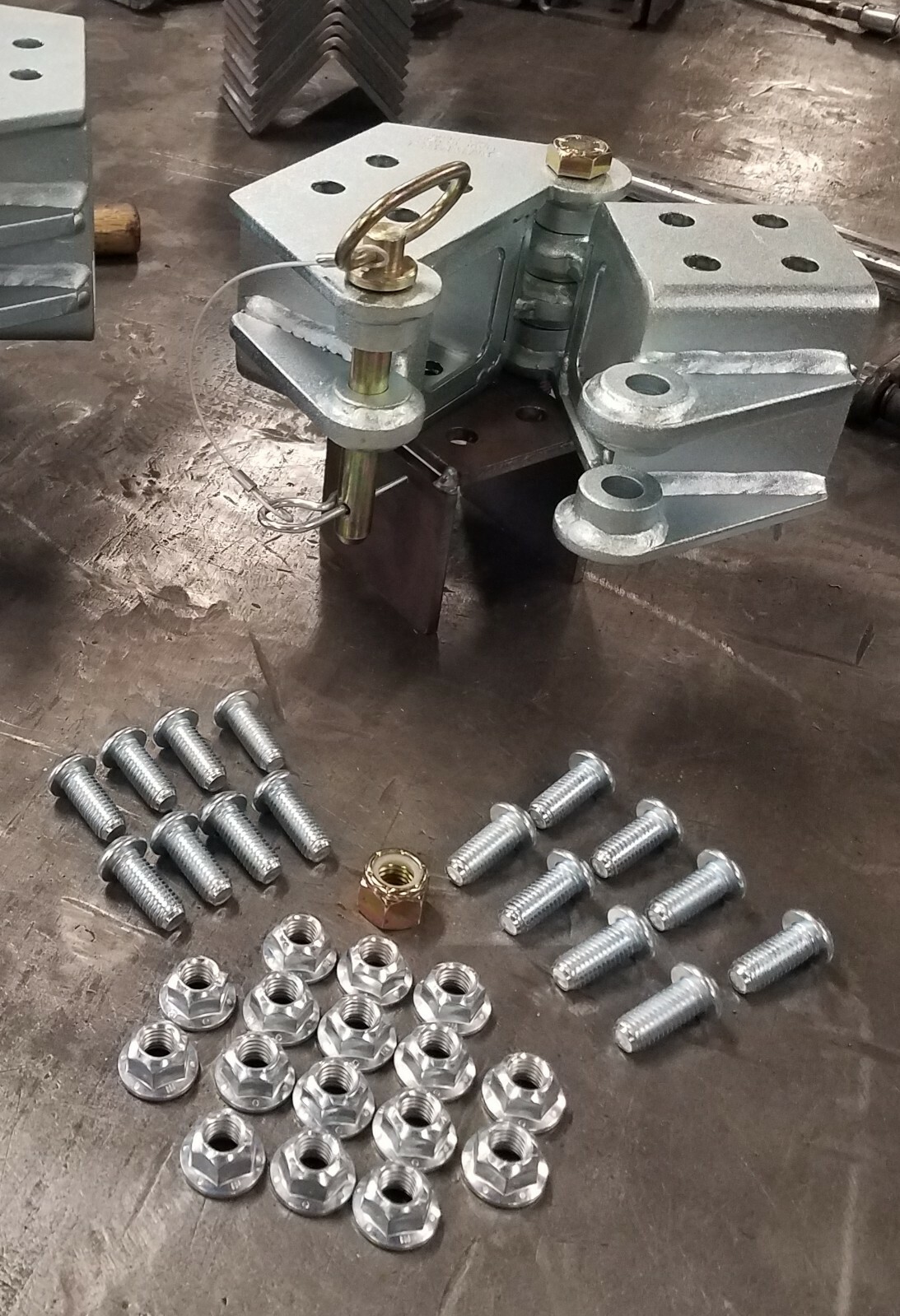 TTROY fold away hinge kit 3x3 zinc plated made in the USA