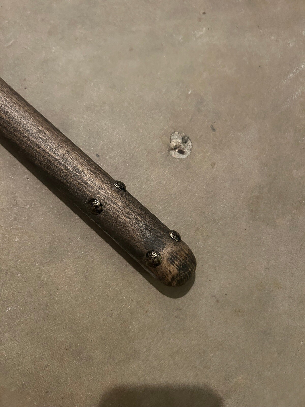 Monkey King Long Staff - Stained Poplar w/ Brown Paracord - 72"