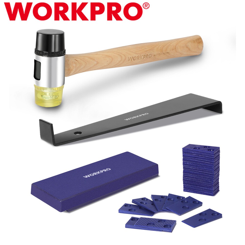 WORKPRO Laminate Wood Flooring Installation Kit Double-Faced Mallet Pull Bar Set