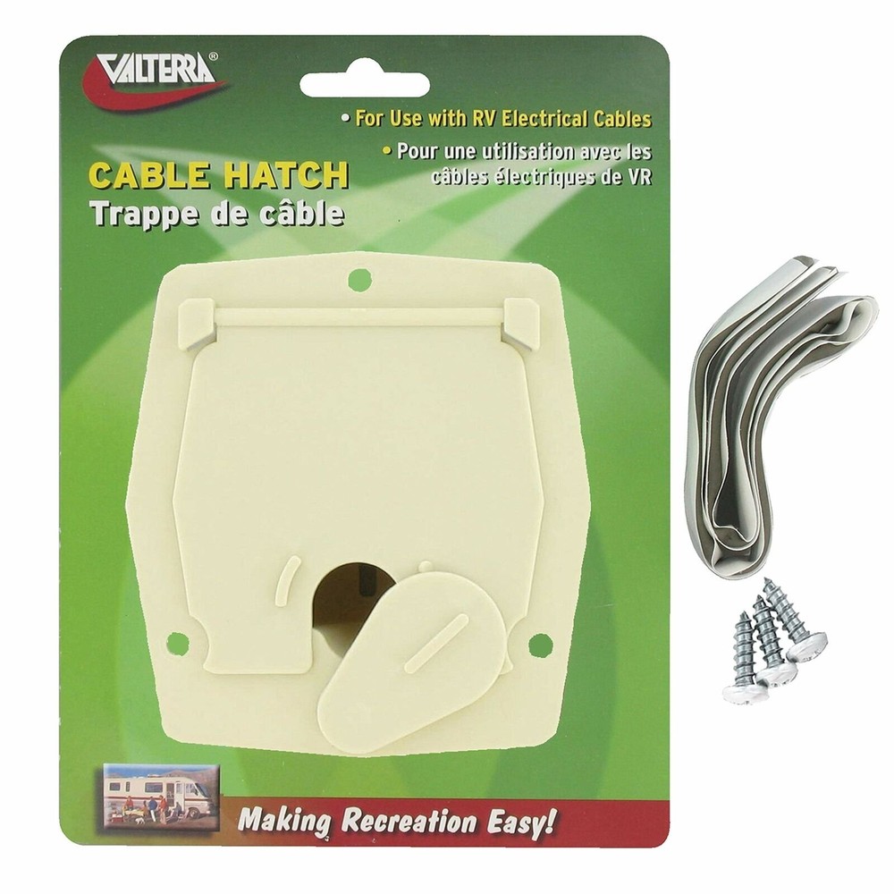 Valterra Colonial White A10-2144VP Small Square Cable Hatch