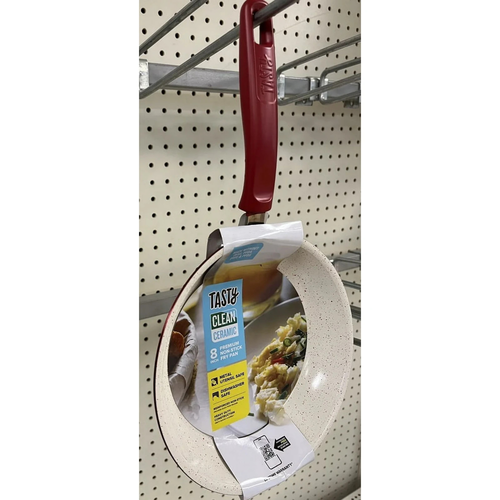 Clean Ceramic 8" Non-Stick Aluminum Fry Pan, Red