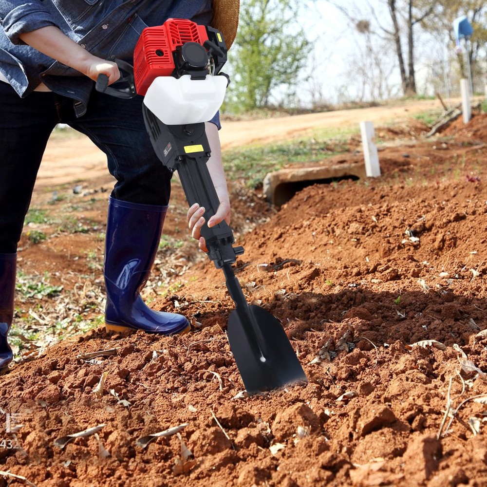 Handheld Trencher Digger Machine 52CC 2Stroke Garden Tree Digger Digging Machine
