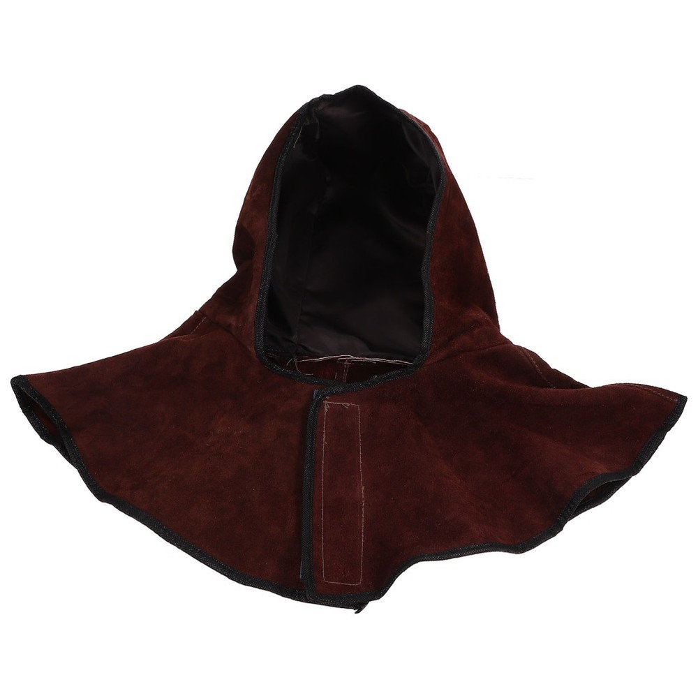 Welding Protective Cap Cowhide Hood with Neck Drape for Work