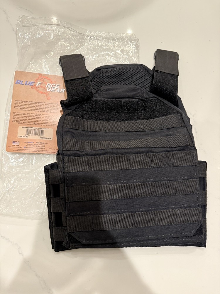 Blue Force Gear Lightweight Modular Armor Plate Carrier - Black - Medium - BNWT