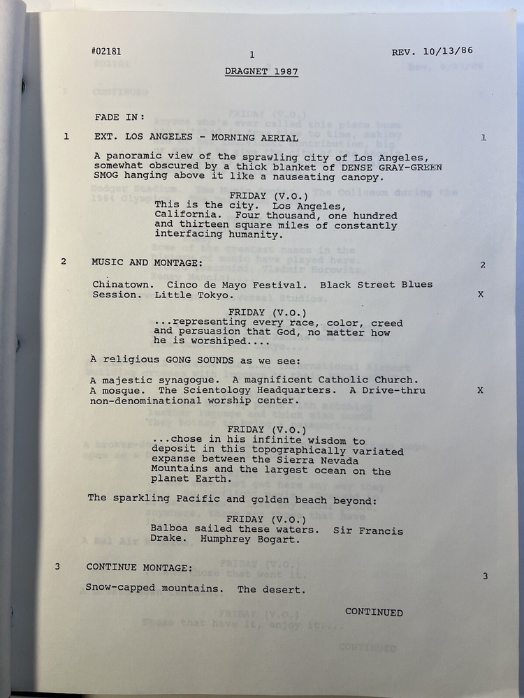Dragnet 1987 - A Screenplay by D.E. Aykroyd - & Mini Badge + More - B3