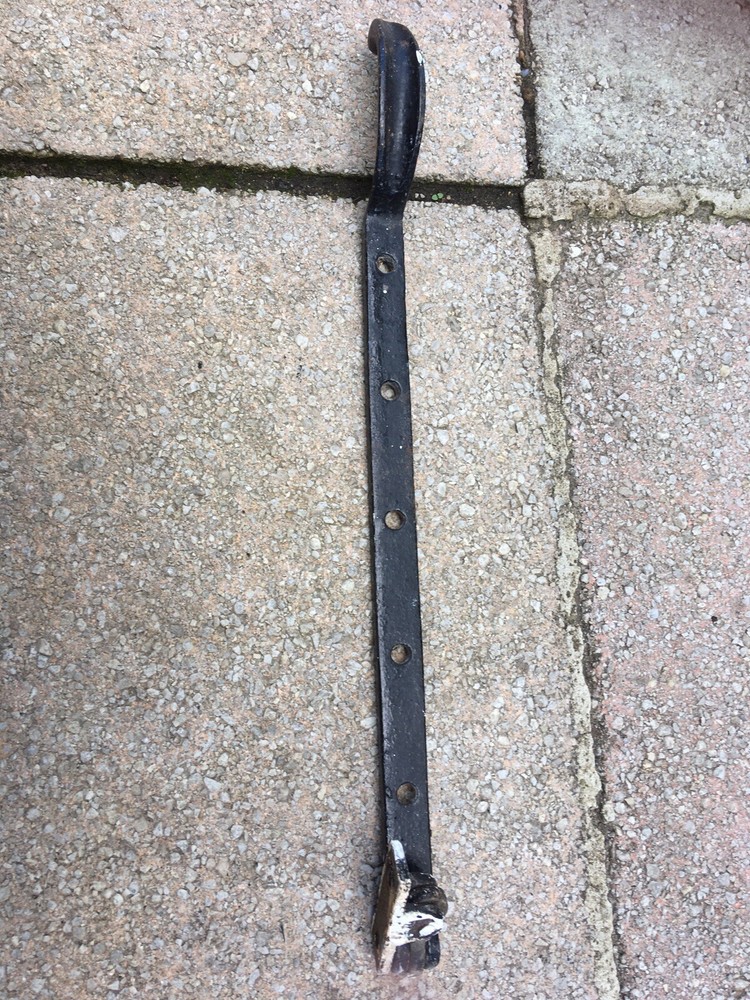 Solid head cast iron black antique window casement stays 38cm