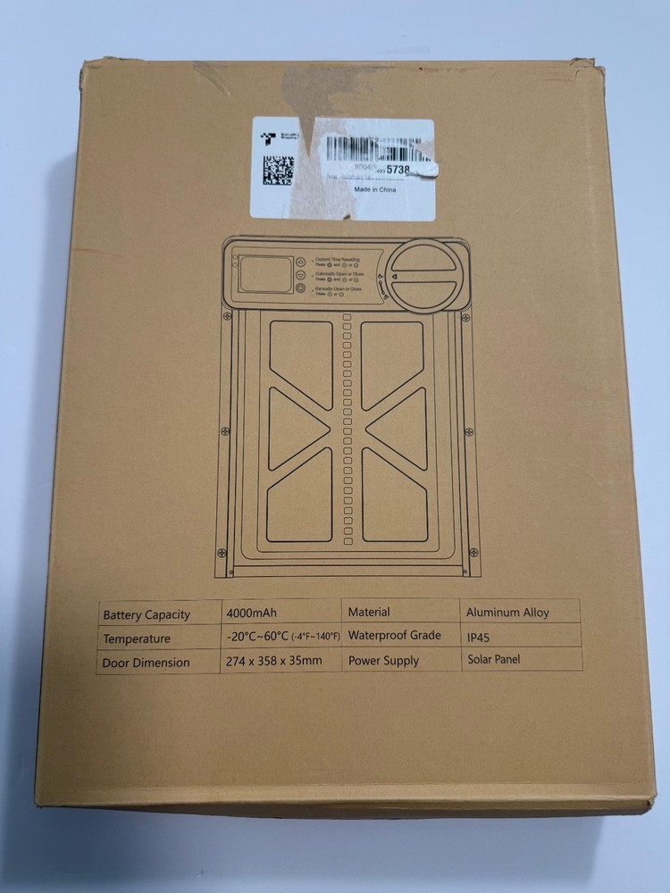 Extra Large Authomatic Solar Chicken Coop Door W/Timer & Remote Control