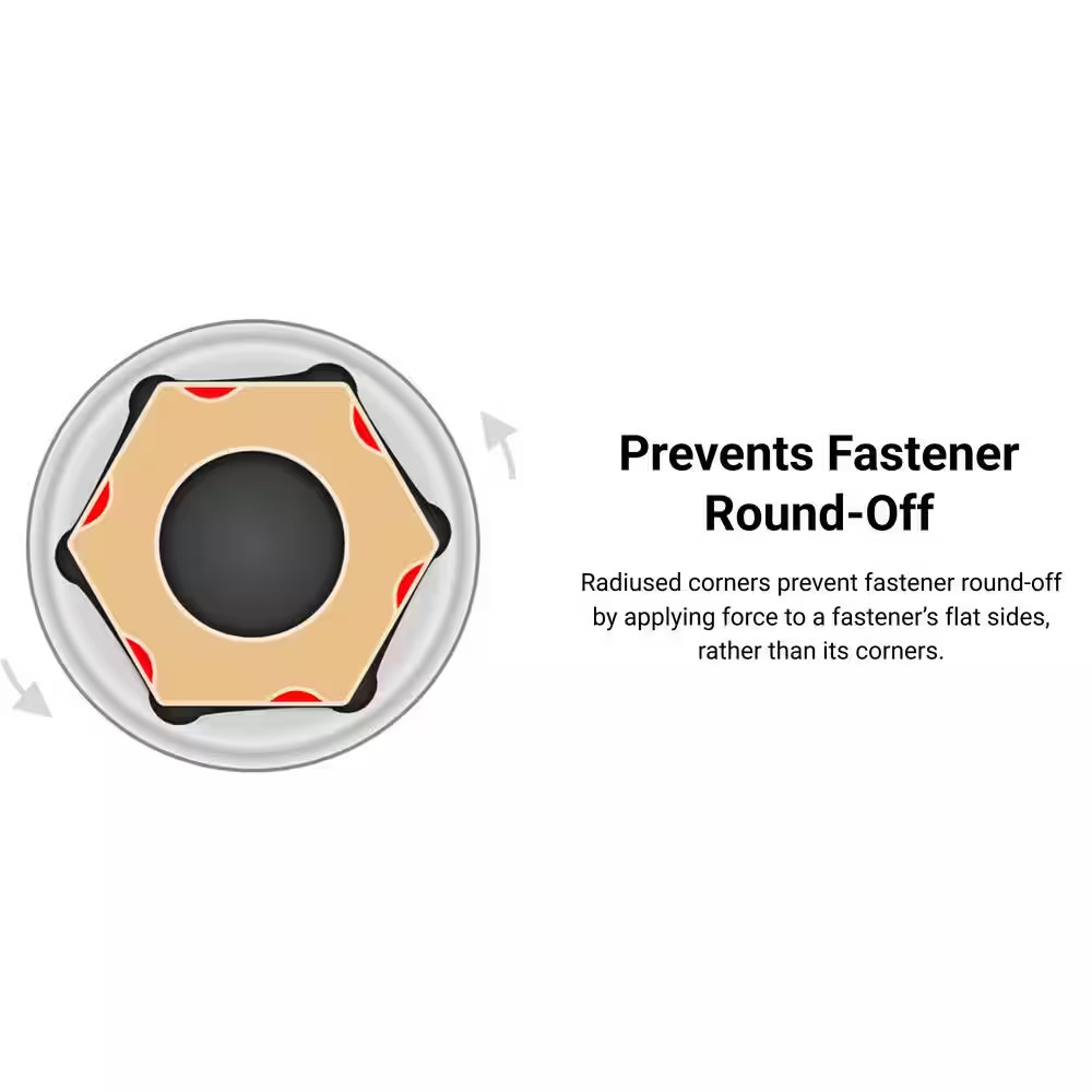 1/2 In. Drive X 3/4 In. Deep 6-Point Socket