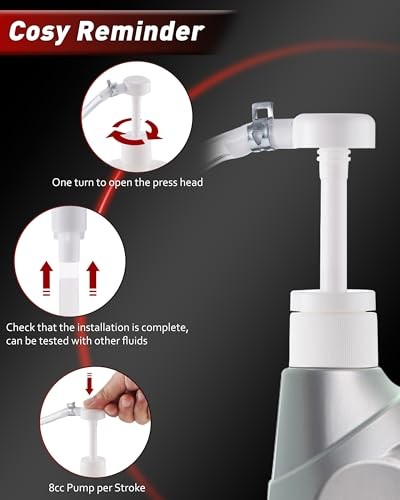Fluid Pump for Standard Quart Bottles, 8cc Pump per Stroke, White, Quart Pump