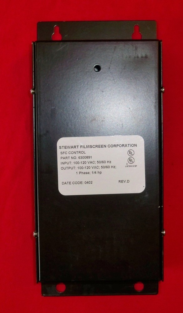 Stewart Filmscreen Controller SFC Control 6300891 1 Phase 1/4 hp Projector